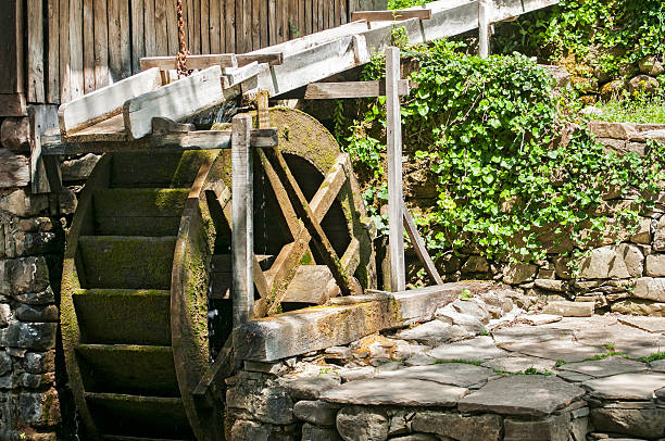 istock Wooden mill wheel 586052620