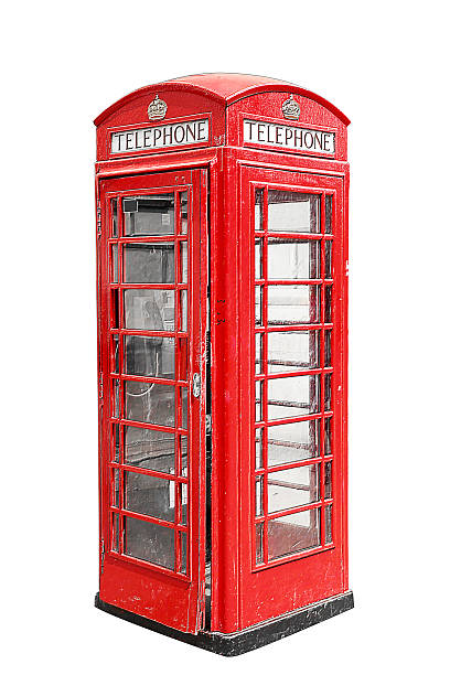 istock Classic British red phone booth in London UK 586055384