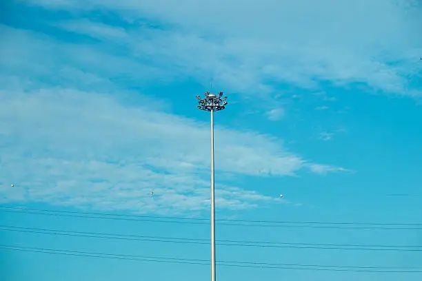 Streetlight, Streetlamp, Lamp post on blue sky