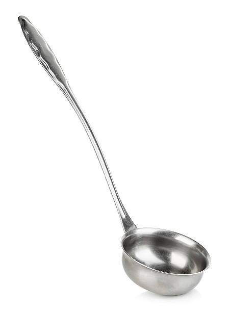 istock Soup ladle close-up isolated on white background. 586056548