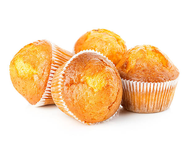 istock Delicious muffins close-up isolated on white background. 586057724