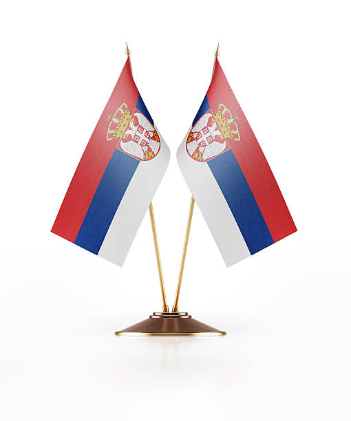istock Miniature Flag of Serbia 586060706