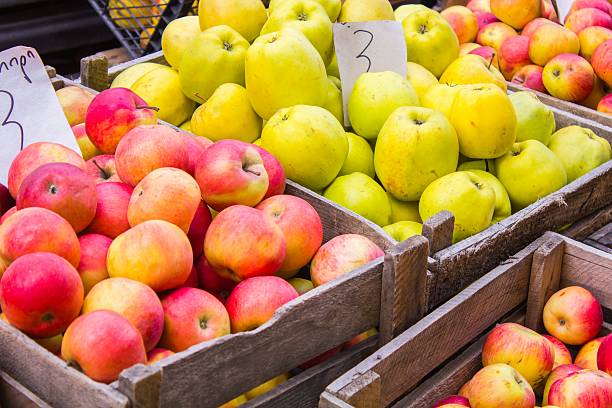 istock Fresh fruit at a market stall 586062516