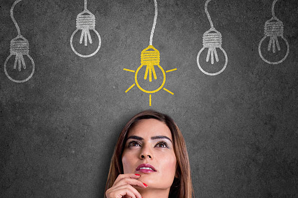 istock Concepts of New Idea and standing out from crowd 586065136