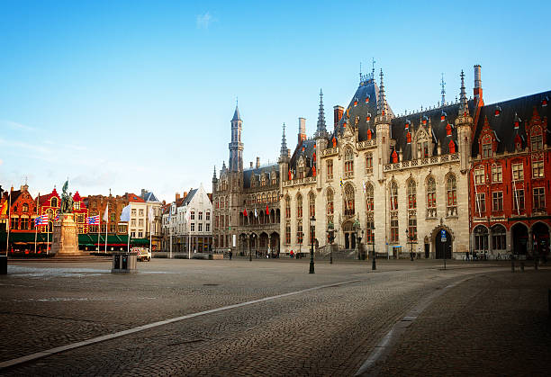 istock Market Square with city hall, Bruges 586066086
