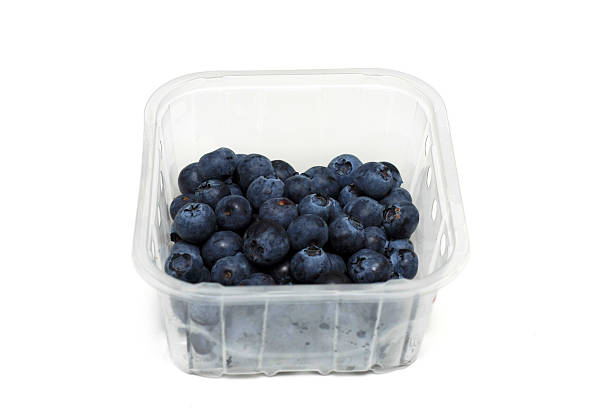 istock Loose Blueberries on a white background 586066396