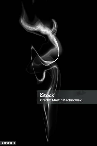 Smoke On Black Background Stock Photo - Download Image Now - Abstract, Backgrounds, Black Background