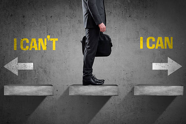 istock Decision at a wall - I Can't or I Can 586067358