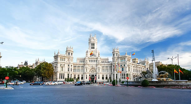 istock Palacio de Comunicaciones en Plaza de Cibeles in Madrid, Spain 586068986