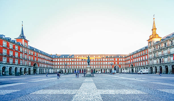 istock Morning Light at Plaza Mayor in Madrid , Spain 586069540
