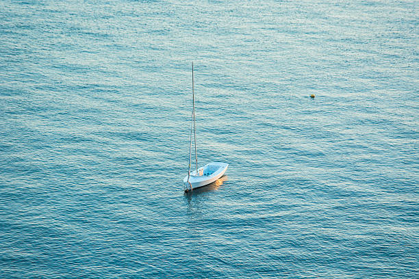 Small Vessel, without Sail on Mast - La Manga, Mar Menor Side, Cabo de Palos, Cartagena and San Javier, Murcia, Spain, Europe