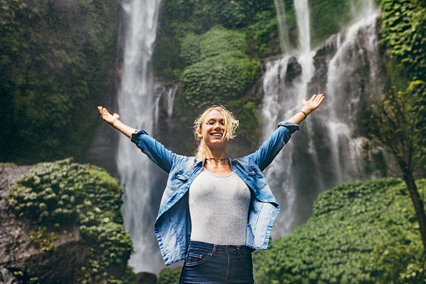 istock Young woman enjoying the nature 586072814