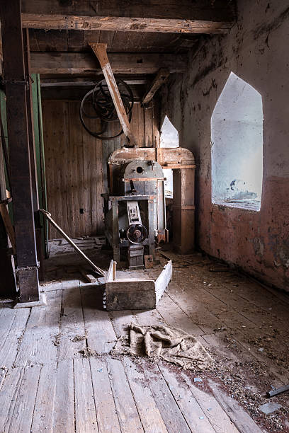 istock inside view of an abandoned water mill 586076252