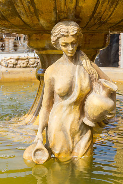istock Beautiful fountain made antique 586083868