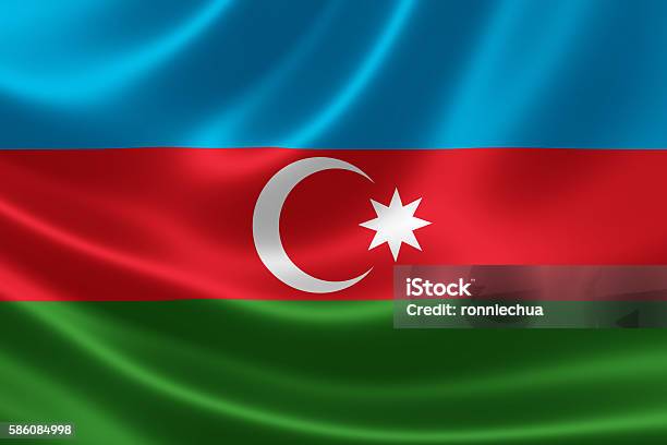 Flag Of The Republic Of Azerbaijan Stock Photo - Download Image Now - Azerbaijan Flag, Azerbaijan, Flag