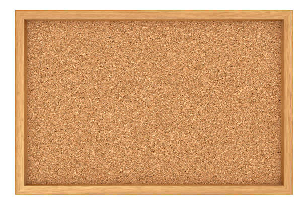 istock Cork Billboard With Wooden Frame On White Background, 3d illustration 586087516
