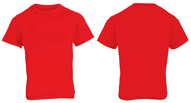 szablon czerwonej koszuli - red t shirt stock illustrations