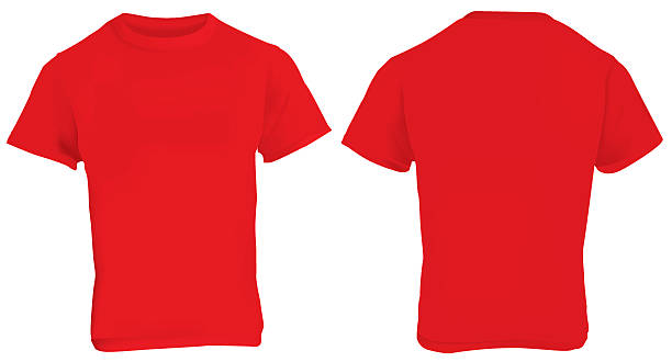 Red Shirt Template Stock Illustration - Download Image Now - T-Shirt, Red,  Front View - iStock