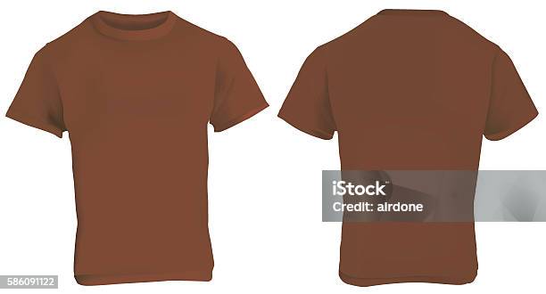Ilustración de Plantilla De Camisa Marrón y más Vectores Libres de Derechos  de Camiseta - Camiseta, Marrón, A la moda - iStock