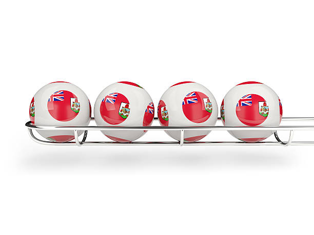 istock Flag of bermuda on lottery balls 586091892