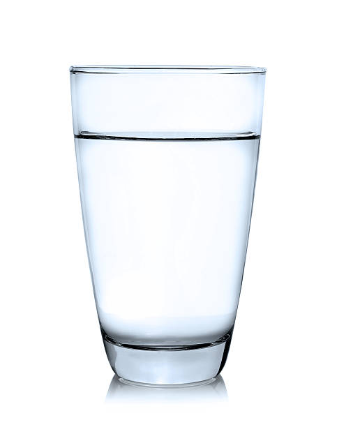 istock Glass of water isolated on white background 586161114