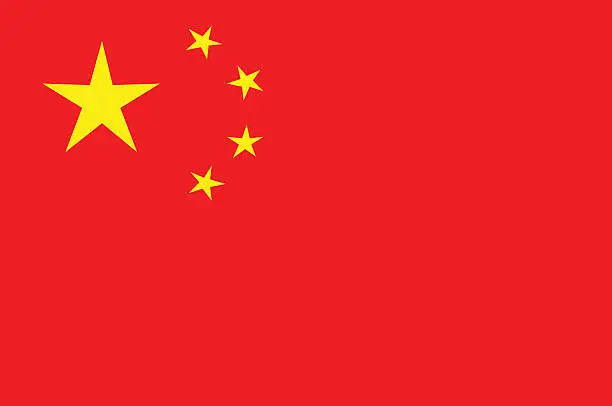 Vector illustration of Flag of the People's Republic of China