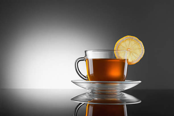 filiżanka herbaty z cytryny - table macro still life studio shot zdjęcia i obrazy z banku zdjęć