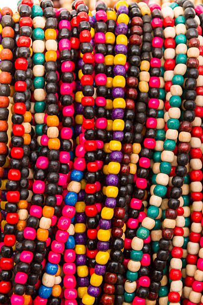 istock Wooden colorful beads 586169318