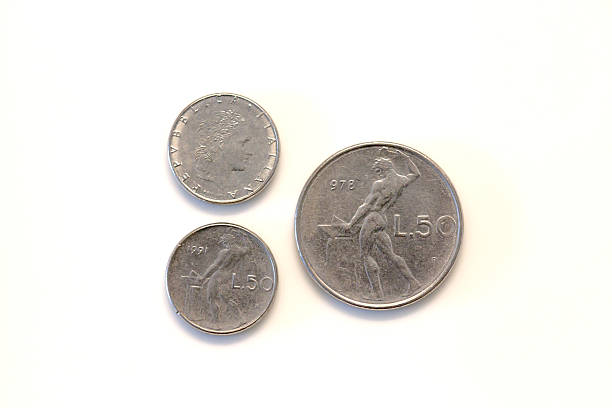 istock Fifty Italian Lire Coin 586172268