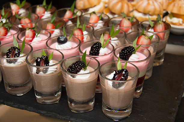 istock chocolate mouss  strawberries and  whip cream 586173524