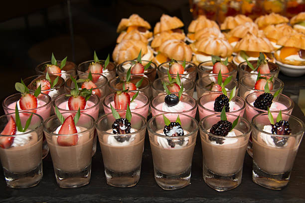 istock chocolate mouss  strawberries and  whip cream 586173550