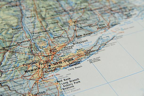 istock Map focusing on New York 586174036