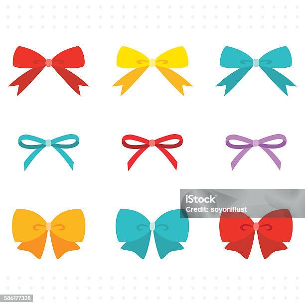 Ribbon Set Stock Illustration - Download Image Now - Hair Bow, Tied Bow,  Ribbon - Sewing Item - iStock