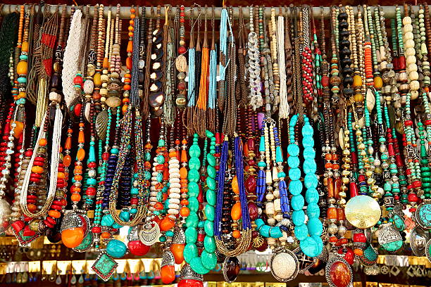 istock Semi precious stone beads necklace 586178528