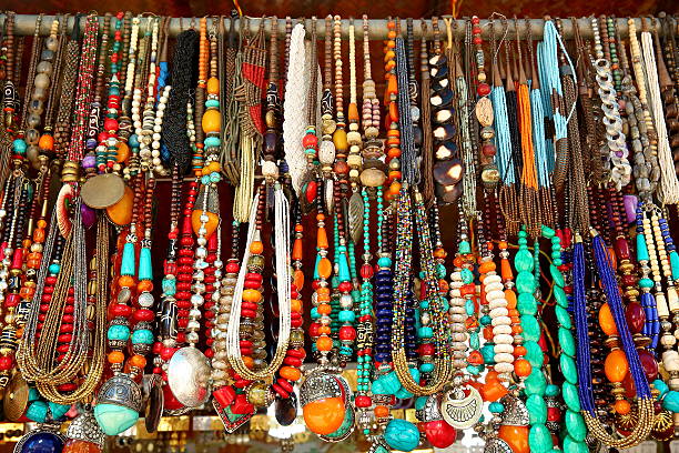 istock Semi precious stone beads necklace 586179178