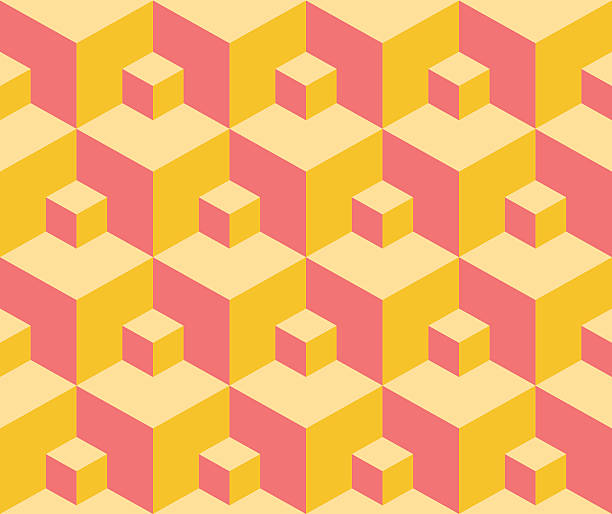 illustrations, cliparts, dessins animés et icônes de illustration de cube 3d de motif transparent - geometric shape block cube backgrounds