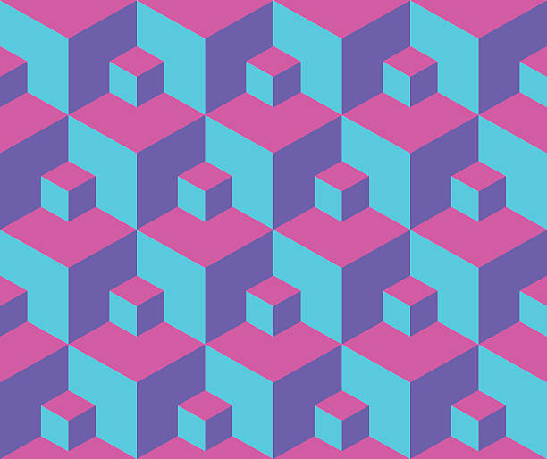 illustrations, cliparts, dessins animés et icônes de illustration de cube 3d de motif transparent - geometric shape block cube backgrounds