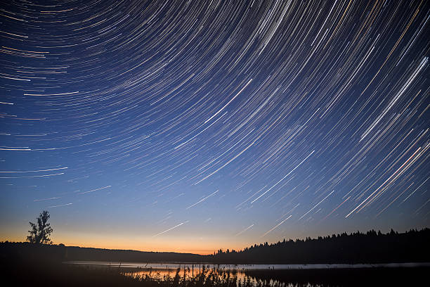 istock star lake sky forest tracks 586188634