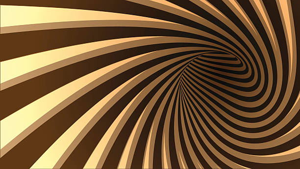 illustrazioni stock, clip art, cartoni animati e icone di tendenza di sfondo a tunnel astratto a spirale a strisce vettoriali. - chocolate backgrounds coffee abstract