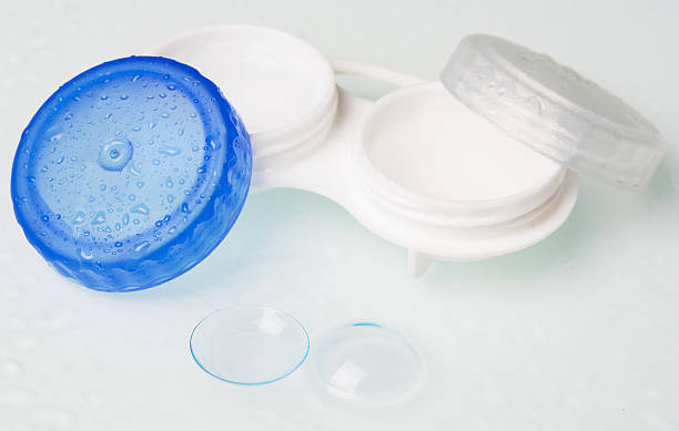 istock set blue contact lenses on the table 586193554