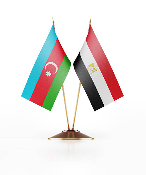 istock Miniature Flag of Azerbaijan and Egypt 586195452