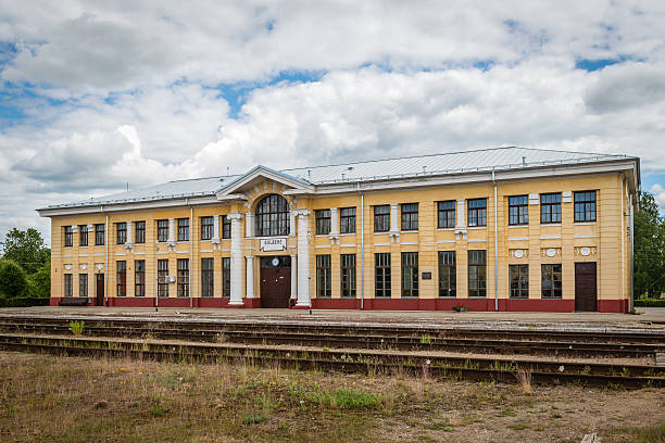 Gulbene, Latvia - Jun 13, 2016: Train station in Gulbene, Latvia