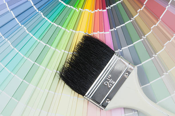 istock Paint colour palette in close-up. 586196444