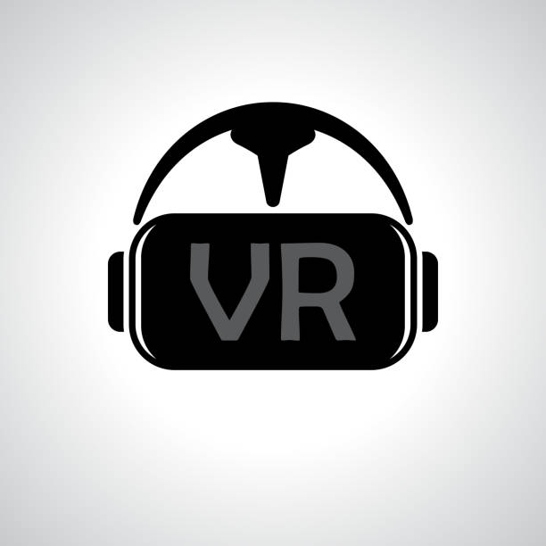 virtual-reality-brille hintergrund - head mounted display stock-grafiken, -clipart, -cartoons und -symbole