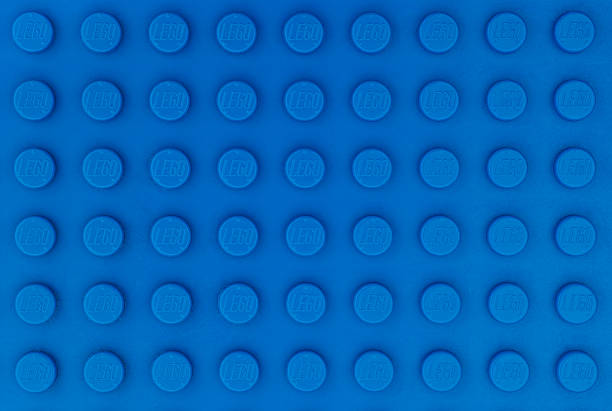 lego 블루 베이스플레이트 - block blue brick building activity 뉴스 사진 이미지