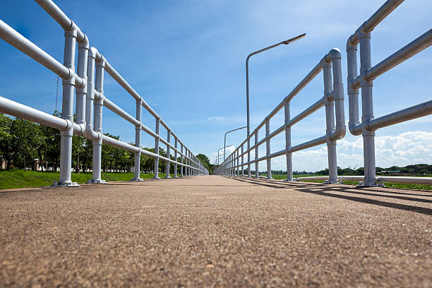 istock walkway with streetlights 586202934