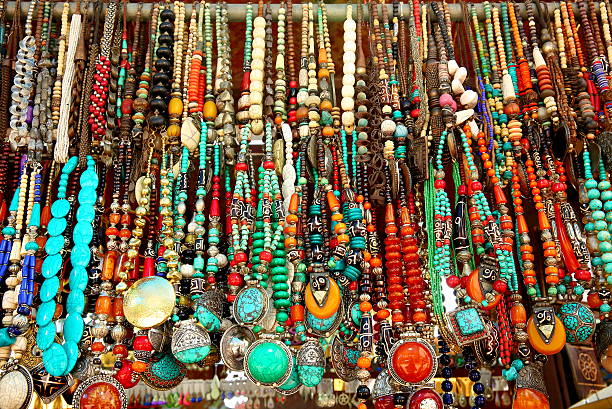 istock Semi precious stone beads necklace 586203480