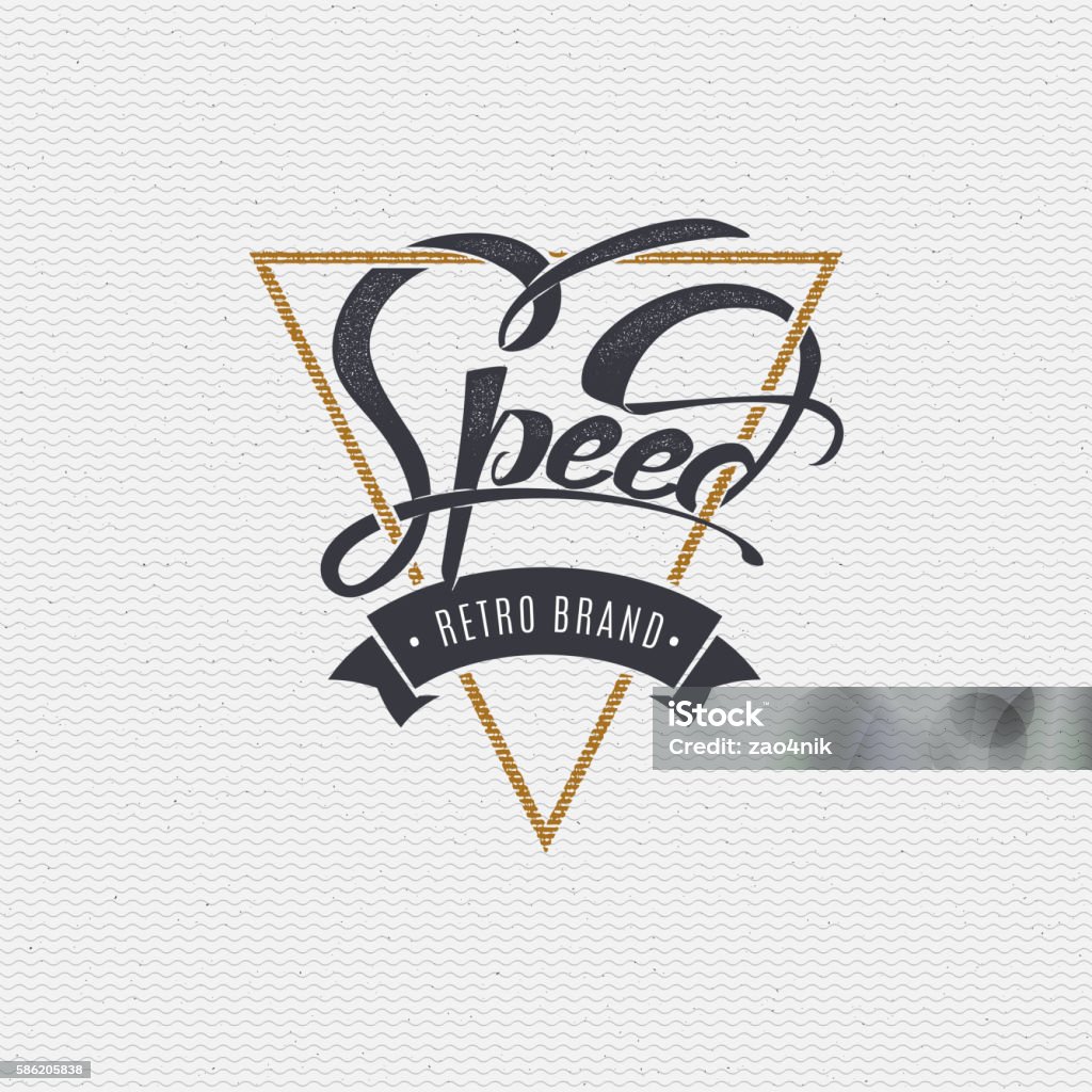 Speed Bank Lettering Speed Badges Lettering Calligraphy Is Written With The Help Stock ...