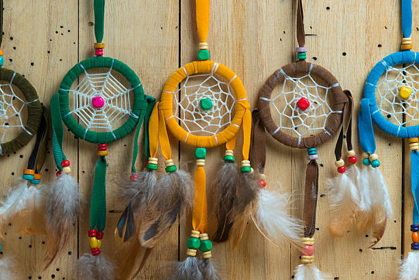 istock Vintage Dream Catcher colourful set 586207210