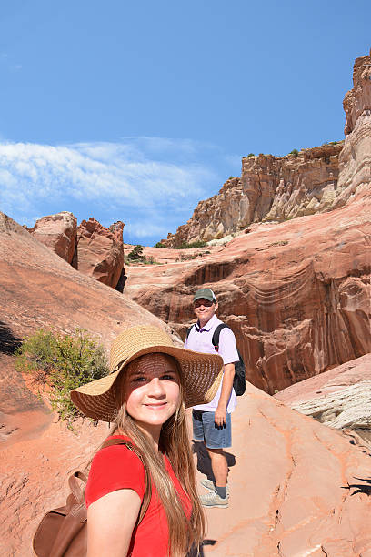 istock Family hiking on vacation. 586209668